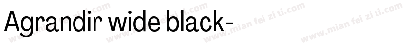 Agrandir wide black字体转换